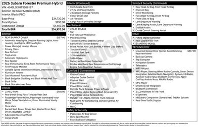 2026 Subaru Forester Premium Hybrid