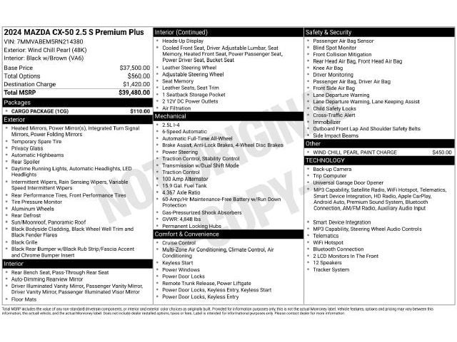 2024 Mazda Mazda CX-50 2.5 S Premium Plus Package