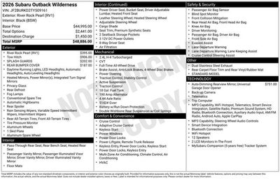 2026 Subaru Outback Wilderness