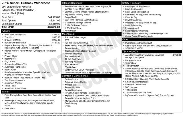 2026 Subaru Outback Wilderness