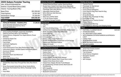 2025 Subaru Forester Touring