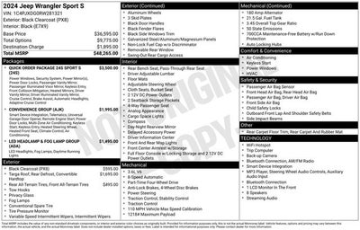 2024 Jeep Wrangler Sport S