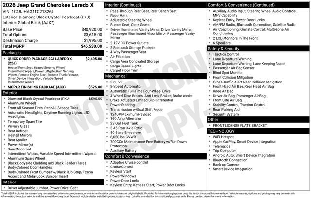 2026 Jeep Grand Cherokee Laredo X