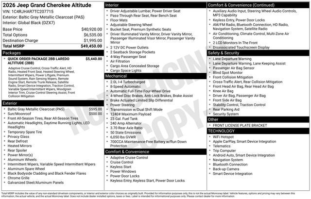 2026 Jeep Grand Cherokee Laredo