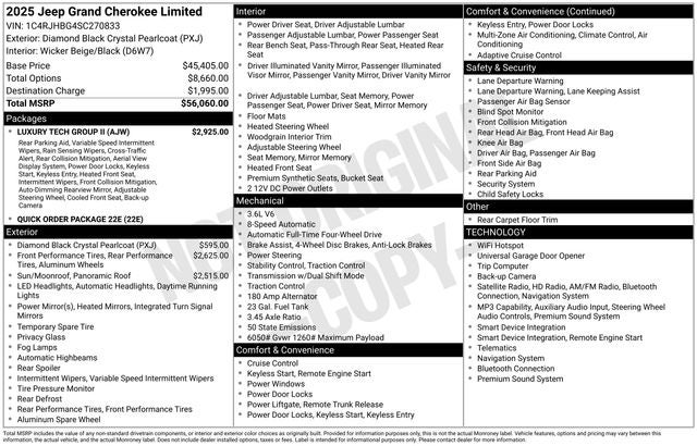 2025 Jeep Grand Cherokee Limited