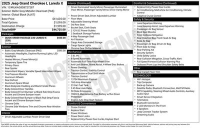 2025 Jeep Grand Cherokee L Laredo
