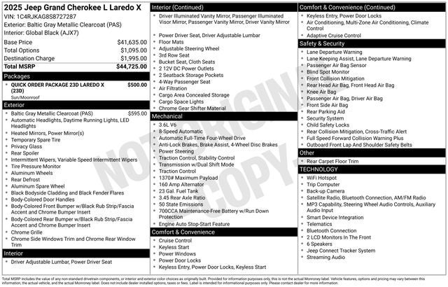 2025 Jeep Grand Cherokee L Laredo