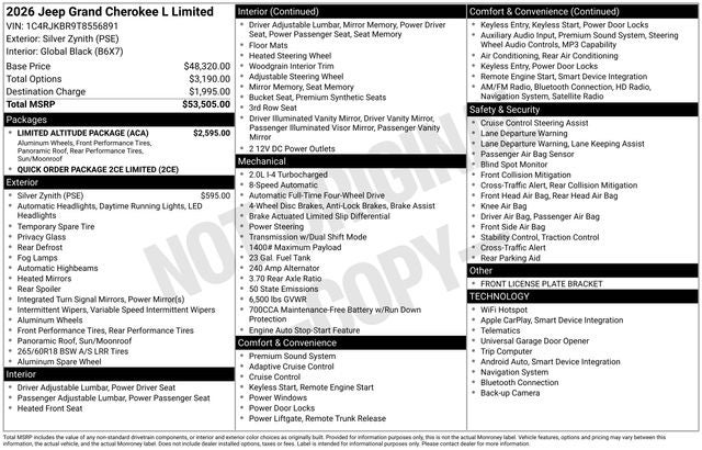 2026 Jeep Grand Cherokee L Limited