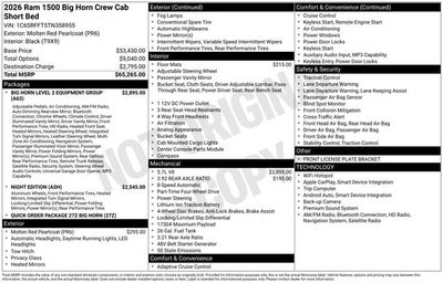 2026 RAM 1500 Big Horn/Lone Star