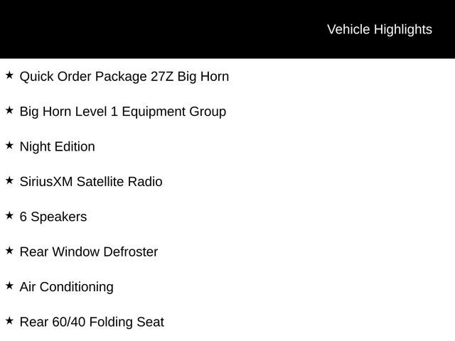 2026 RAM 1500 Big Horn/Lone Star