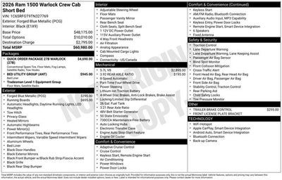 2026 RAM 1500 Warlock