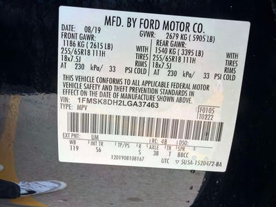 2020 Ford Explorer XLT