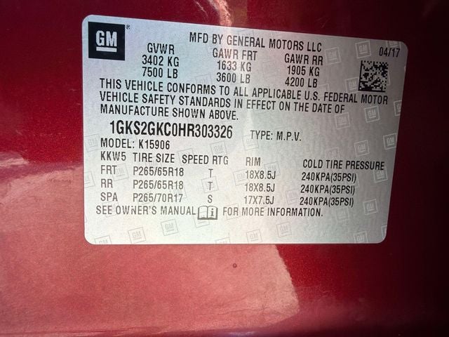 2017 GMC Yukon XL SLT