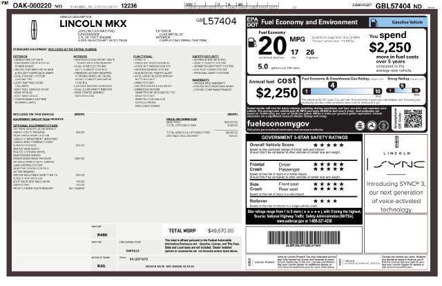 2016 Lincoln MKX Reserve