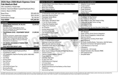 2026 RAM 2500 Black Express