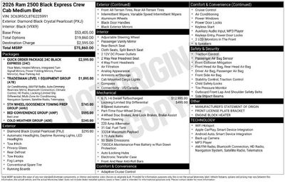 2026 RAM 2500 Black Express