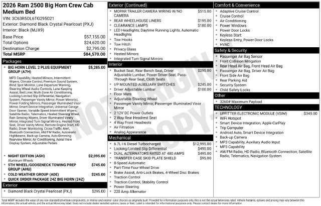 2026 RAM 2500 Big Horn