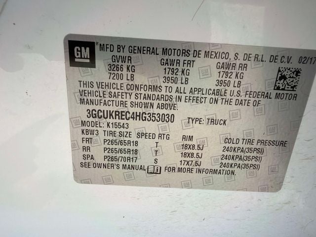 2017 Chevrolet Silverado 1500 LT LT2