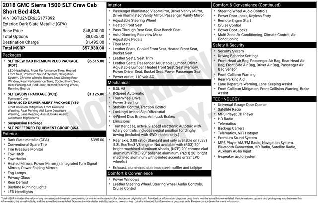2018 GMC Sierra 1500 SLT