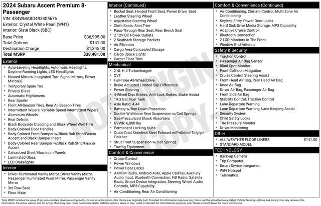 2024 Subaru Ascent Premium