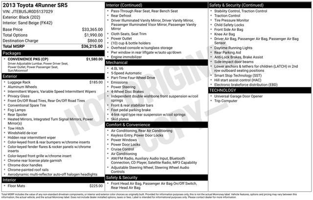 2013 Toyota 4Runner SR5