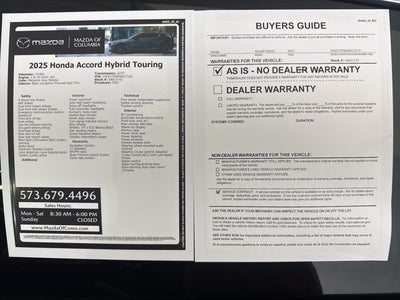 2025 Honda Accord Hybrid Touring