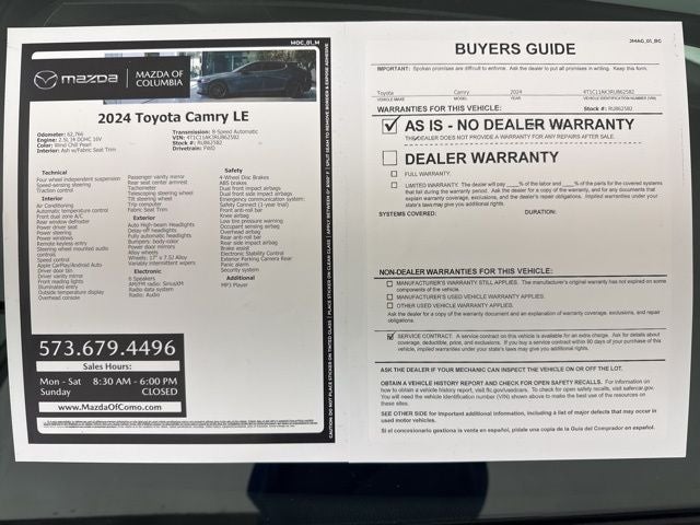 2024 Toyota Camry LE