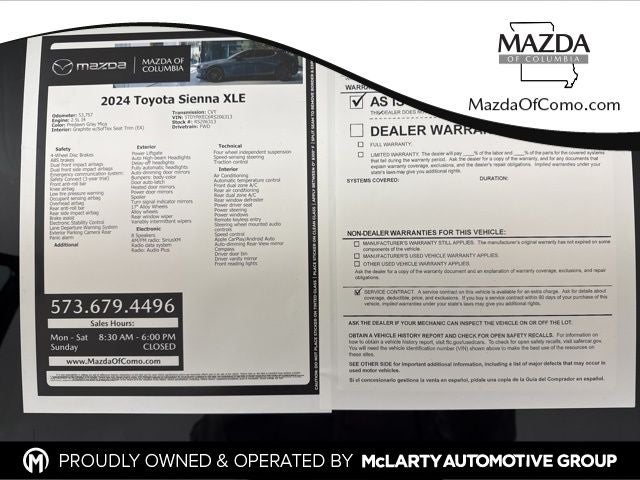 2024 Toyota Sienna XLE