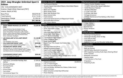 2021 Jeep Wrangler Unlimited Sport S