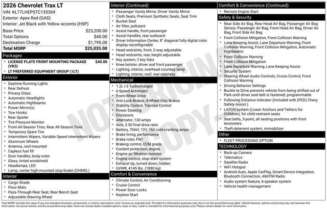 2026 Chevrolet Trax LT