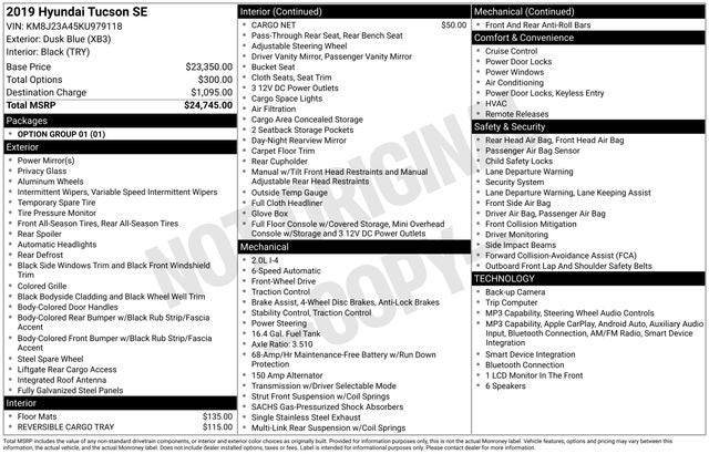 2019 Hyundai Tucson SE