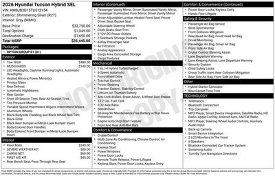 2026 Hyundai Tucson Hybrid SEL