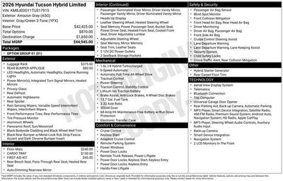 2026 Hyundai Tucson Hybrid Limited