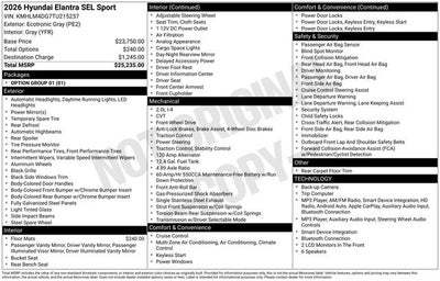2026 Hyundai Elantra SEL Sport