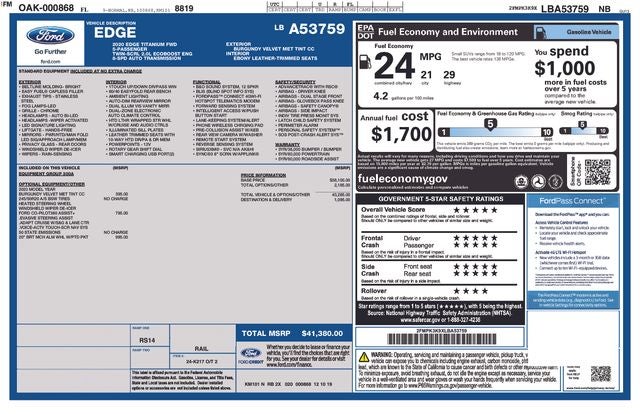 2020 Ford Edge Titanium