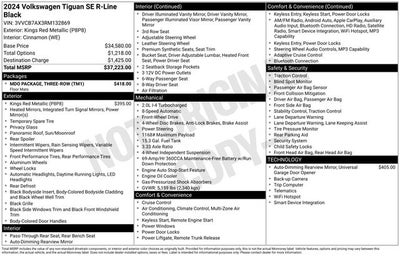 2024 Volkswagen Tiguan 2.0T SE R-Line Black