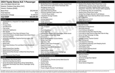 2024 Toyota Sienna XLE 7 Passenger