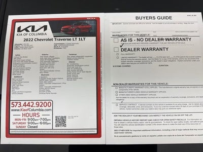 2022 Chevrolet Traverse LT Cloth