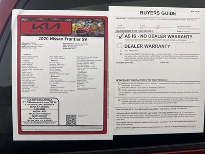 2020 Nissan Frontier SV