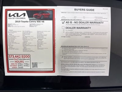 2019 Toyota Camry XSE V6