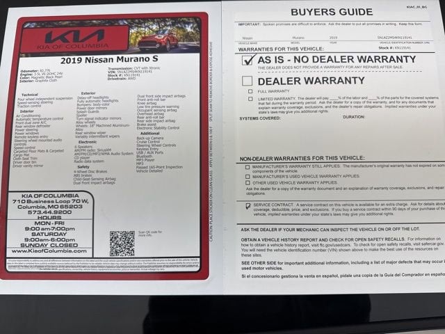 2019 Nissan Murano S