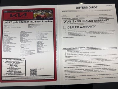 2025 Toyota 4Runner TRD Sport Premium