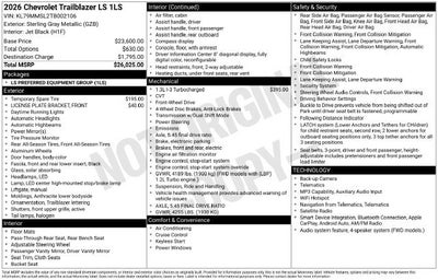 2026 Chevrolet Trailblazer LS