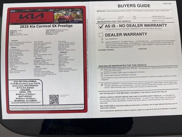 2025 Kia Carnival SX Prestige