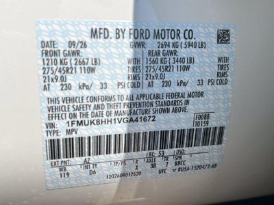 2027 Ford Explorer Platinum 4WD