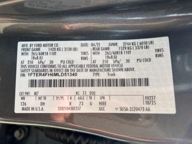 2021 Ford Ranger LARIAT 4WD SuperCrew 5' Box