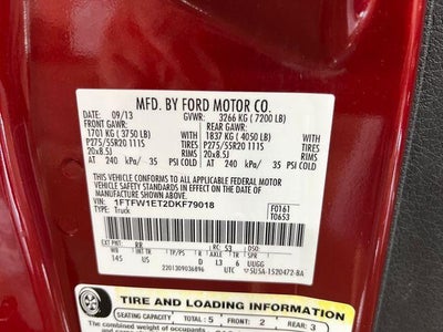 2013 Ford F-150 4WD SuperCrew 5-1/2 Ft Box XLT