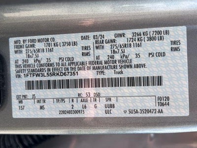 2024 Ford F-150 XLT 4WD SuperCrew 5.5' Box