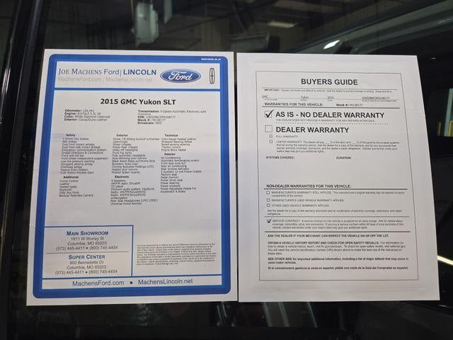 2015 GMC Yukon 4WD 4dr SLT