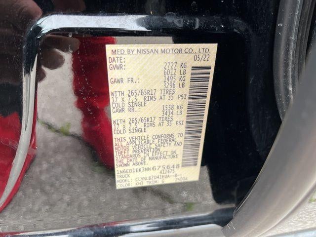 2022 Nissan Frontier Crew Cab 4x4 SV Auto